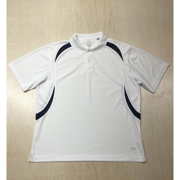 Callaway X Series Polo Shirt Adult Extra Large White Button Golfer Rugby Mens - Picture 1 of 6